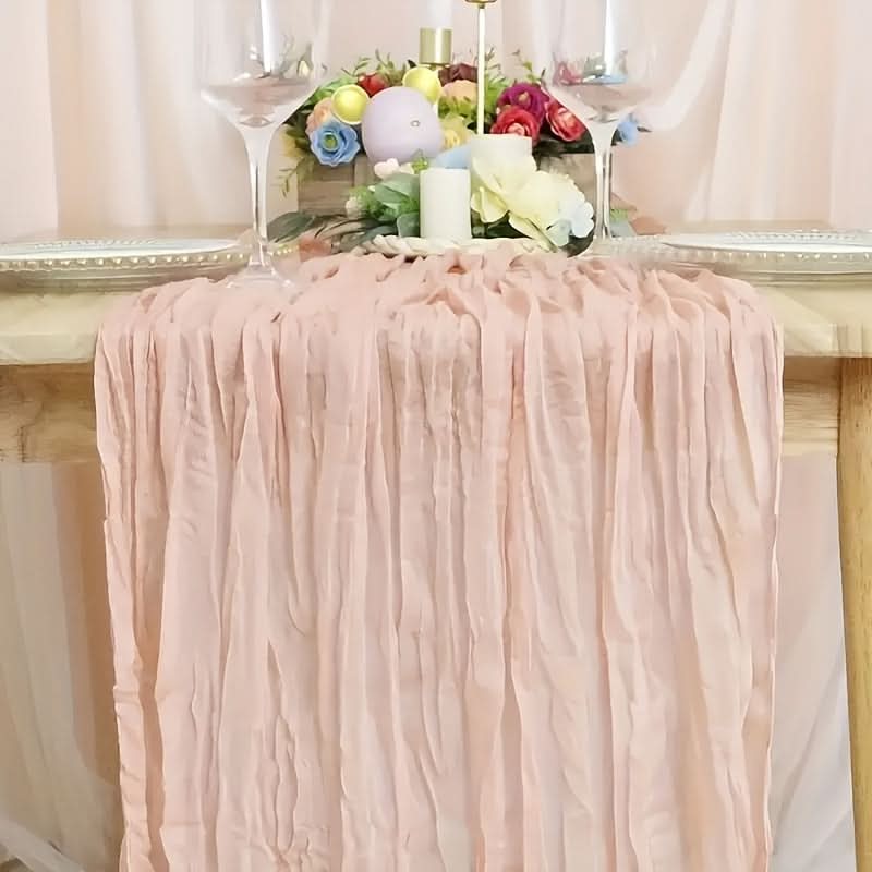 Tablecloth Crinkled Gauze Lightweight Polyester