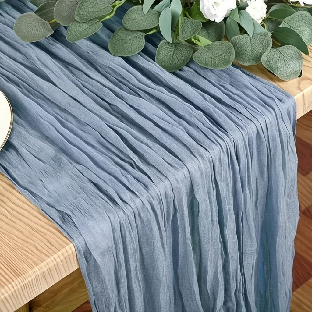 Tablecloth Crinkled Gauze Lightweight Polyester