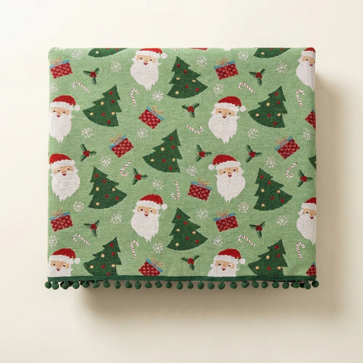 Tablecloth Festive Santa & Tree Motif Multiple Sizes