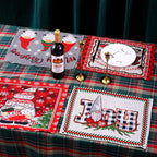 Tablecloth Santa Claus Pattern Durable & Machine Washable
