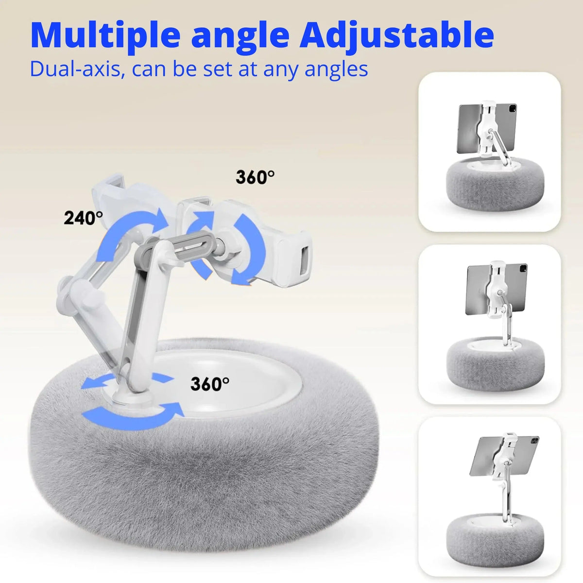 Tablet & Phone Pillow Stand Adjustable Angles