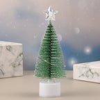 Tabletop Artificial Christmas Tree Colorful LED & White-Tipped Lightweight