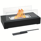 Tabletop Bio-Ethanol Fireplace Stainless Steel & Glass