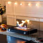 Tabletop Bio Ethanol Fireplace Stainless Steel Tempered Glass