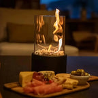 Tabletop Bioethanol Heater Tempered Glass Cylinder & Refillable Tank