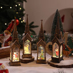 Tabletop Christmas Church Decoration Warm LED Carved Design
