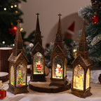 Tabletop Christmas Church Decoration Warm LED Carved Design