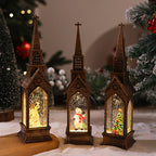 Tabletop Christmas Church Decoration Warm LED Carved Design