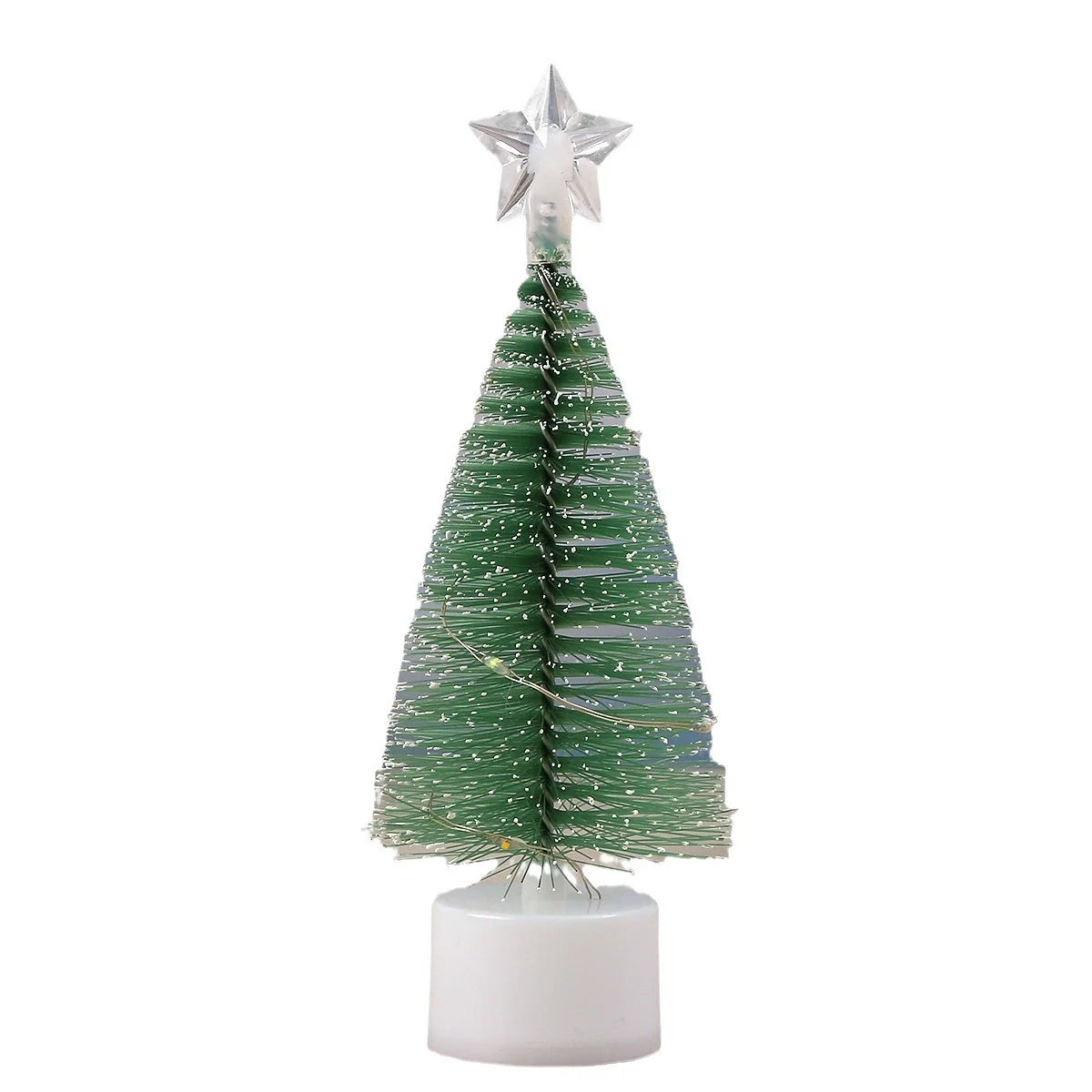 Tabletop Christmas Tree Flocked Pine Compact & Eco-Friendly