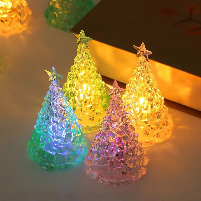 Tabletop Christmas Tree Integrated LED Sparkling Star Battery Powered