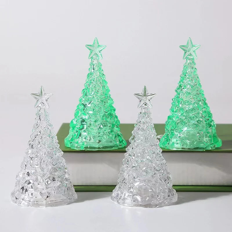 Tabletop Christmas Tree Integrated LED Sparkling Star Battery Powered