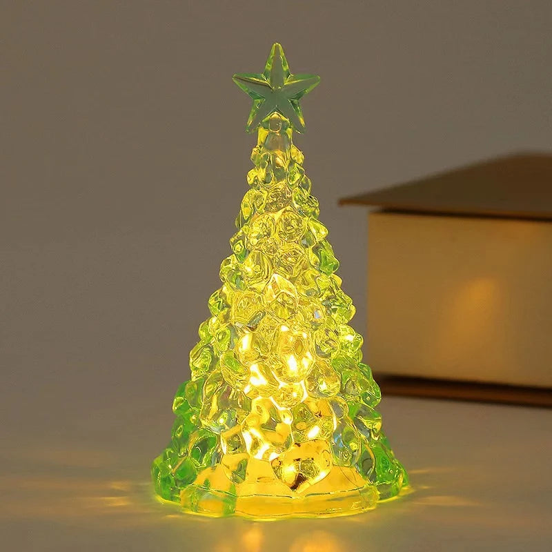 Tabletop Christmas Tree Integrated LED Sparkling Star Battery Powered