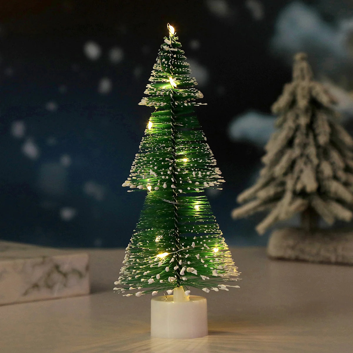 Tabletop Christmas Tree LED-Lit Warm Lights Energy-Saving