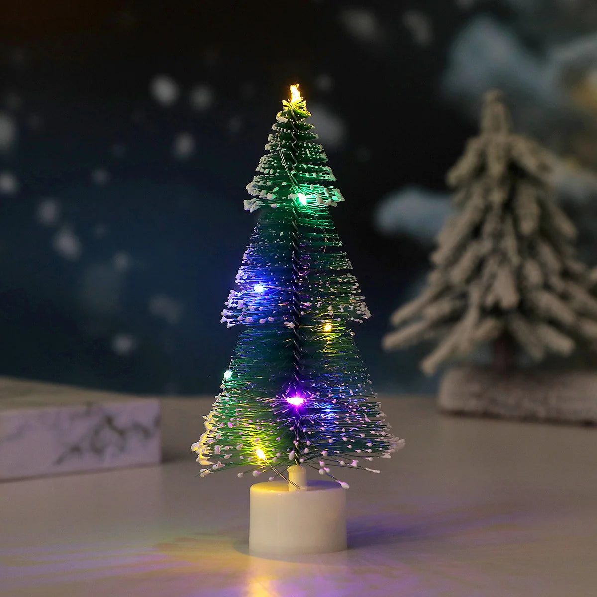 Tabletop Christmas Tree LED-Lit Warm Lights Energy-Saving