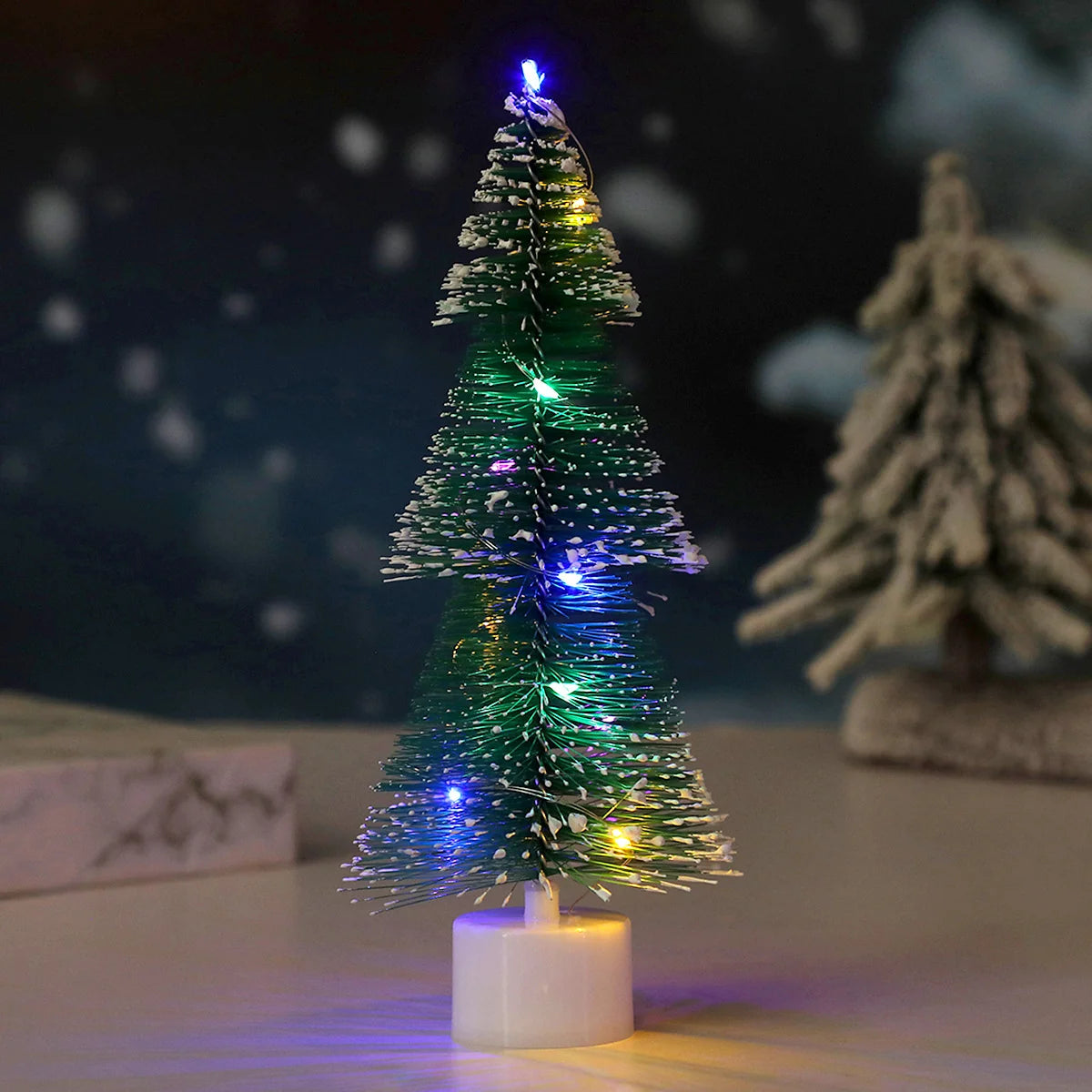 Tabletop Christmas Tree LED-Lit Warm Lights Energy-Saving
