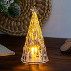 Tabletop Christmas Tree Warm White LED Gold & Transparent