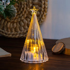 Tabletop Christmas Tree Warm White LED Gold & Transparent