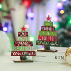 Tabletop Christmas Tree Wooden Word Art