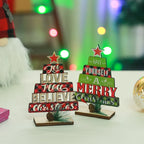 Tabletop Christmas Tree Wooden Word Art