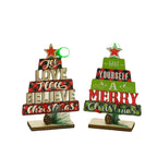 Tabletop Christmas Tree Wooden Word Art