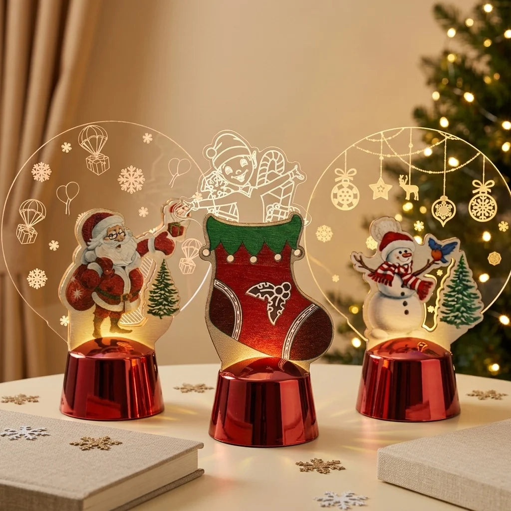 Tabletop Decoration Sturdy Acrylic Snowman 4.7 Inch