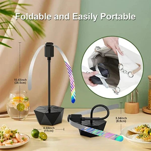 Tabletop Fan Fly-Repellent Chemical-Free Quiet USB & Battery-Powered