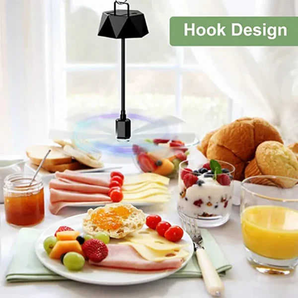 Tabletop Fan Fly-Repellent Chemical-Free Quiet USB & Battery-Powered