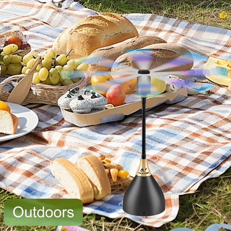 Tabletop Fan Fly-Repellent Rotating Blades Portable & Quiet