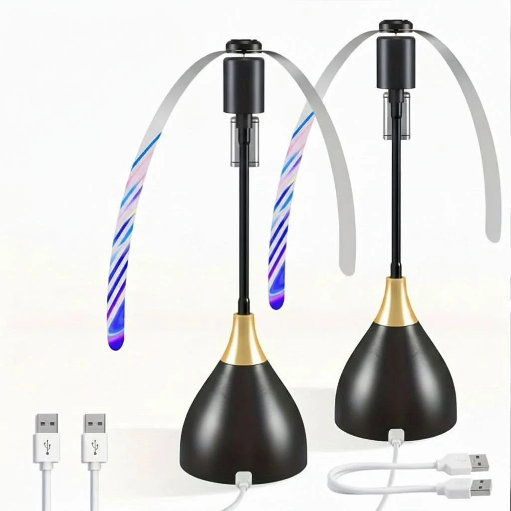 Tabletop Fan Fly-Repellent Rotating Blades Portable & Quiet