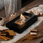Tabletop Fire Pit Portable Bio-Ethanol Tempered Glass