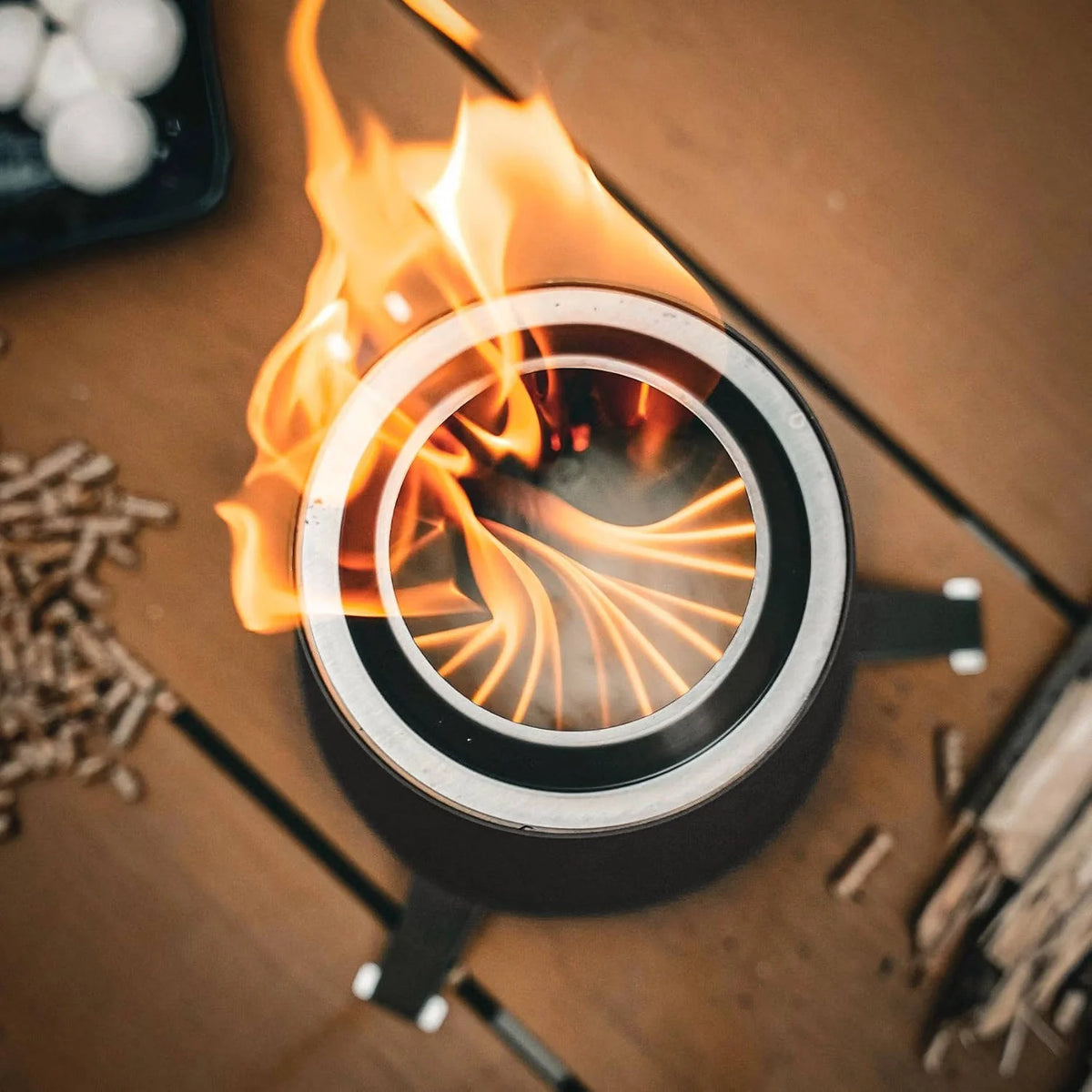 Tabletop Fire Pit Stainless Steel Smokeless Portable 9 Inch