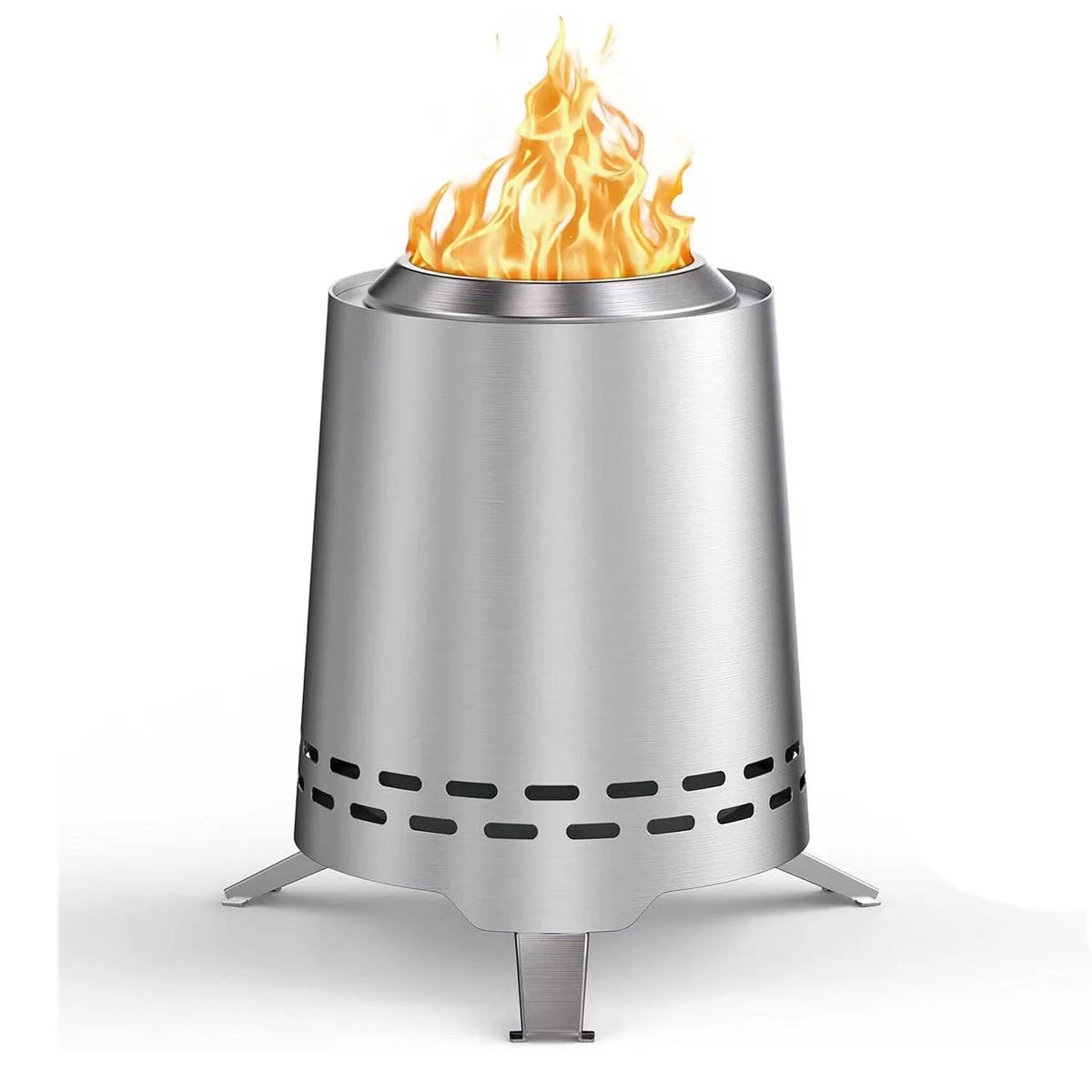 Tabletop Fire Pit Stainless Steel Smokeless Portable 9 Inch