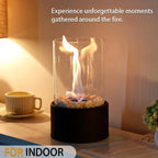 Tabletop Fireplace Ethanol Fueled Reusable Insert & Snuffer