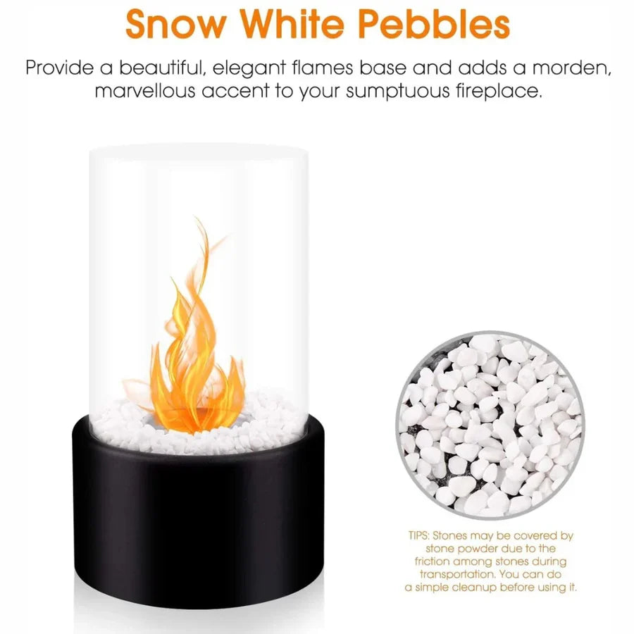 Tabletop Fireplace Ethanol Fueled Reusable Insert & Snuffer