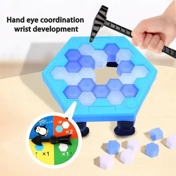 Tabletop Game Penguin Ice Breaker Child-Safe Plastic & Mallets Included