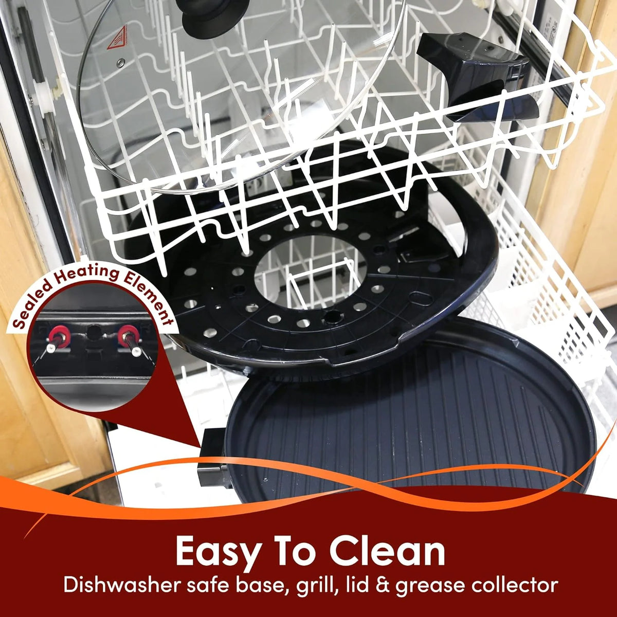 Tabletop Grill Smokeless Nonstick & Dishwasher-Safe