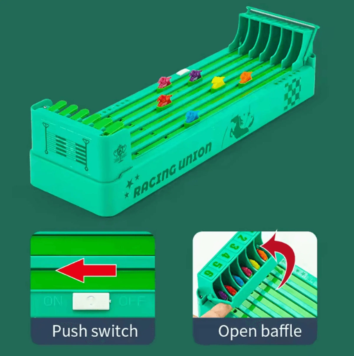 Tabletop Horse Racing Game Electric Action Compact Multiplayer