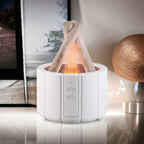 Tabletop Humidifier Flame-Effect LED 250ml Tank Remote Control