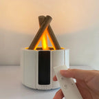 Tabletop Humidifier Flame-Effect LED 250ml Tank Remote Control