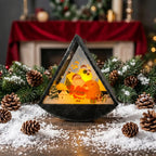 Tabletop Light Triangular Santa Scene Warm White