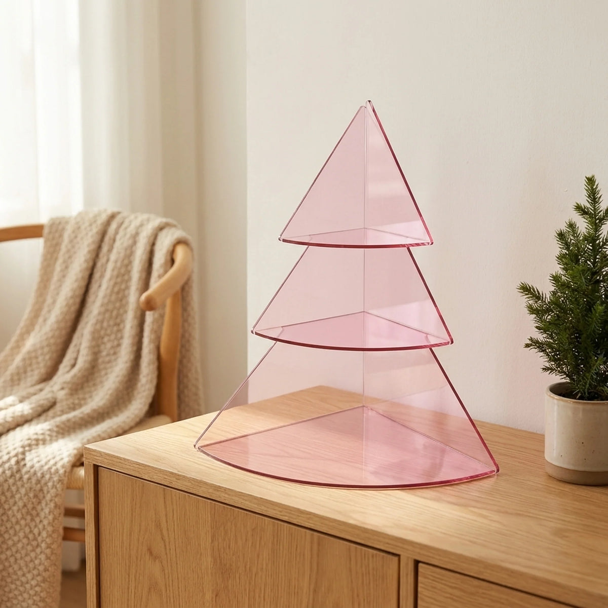 Tabletop Organizer 3-Tier Acrylic Christmas Tree