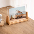 Tabletop Picture Frame 6 Inch Clear Acrylic Wood Base
