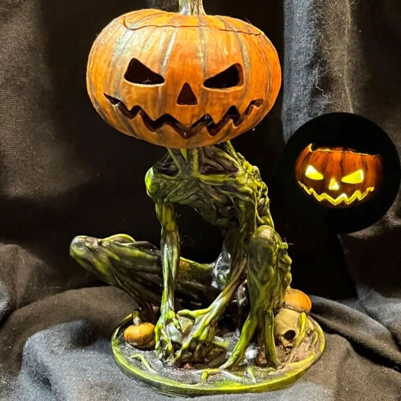 Tabletop Pumpkin Decoration Resin Battery-Operated LED