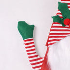 Tabletop Santa Figure Lighted Soft Fabric 47 x 28