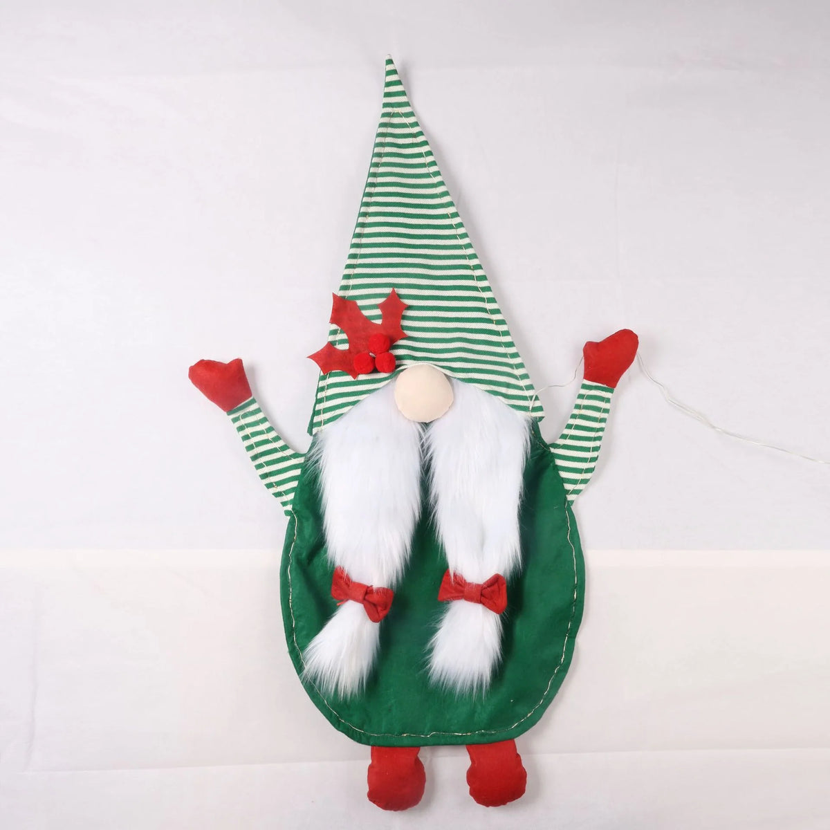 Tabletop Santa Figure Lighted Soft Fabric 47 x 28