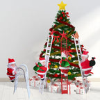 Tabletop Santa Figurine Climbing Ladder Ready To Display