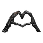 Tabletop Sculpture Heart-Forming Skeleton Hands Resin