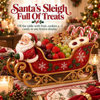 Tabletop Sleigh Festive Motif Centerpiece & Candy Holder