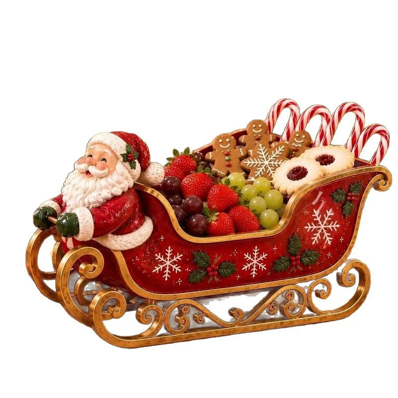Tabletop Sleigh Festive Motif Centerpiece & Candy Holder