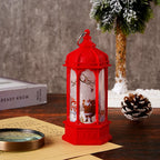 Tabletop Snow Lantern Rotating Scene Battery-Operated Warm LED